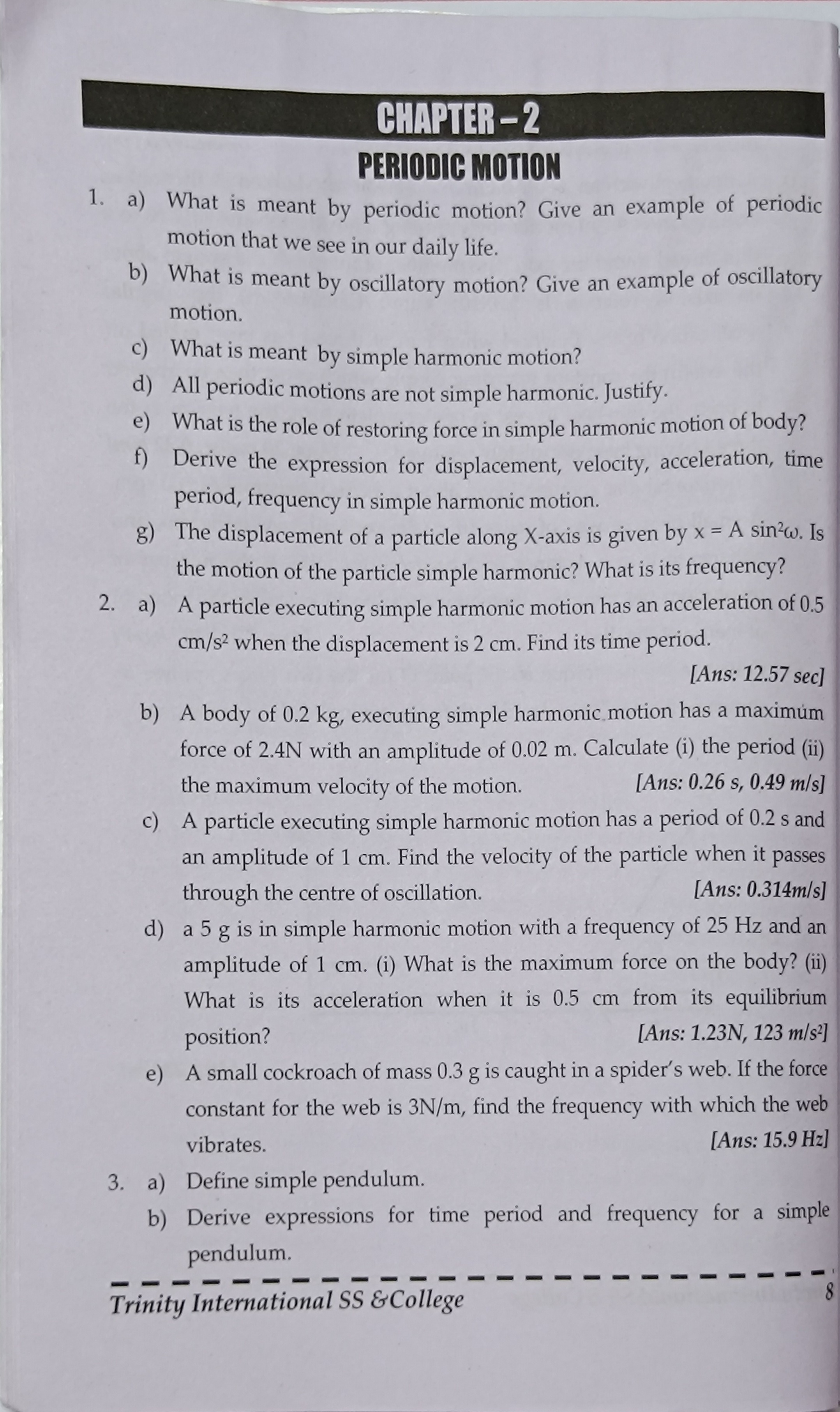 SHM Lesson 1 - Page 1